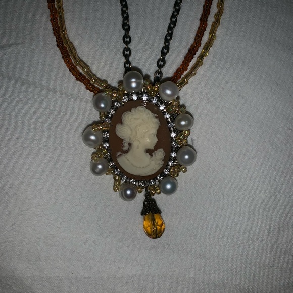 Cookie Lee Jewelry - Triple Layer Portrait Necklace